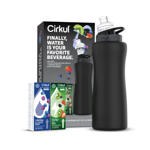 32oz. Matte Black Stainless Steel Bottle Starter Kit Q3